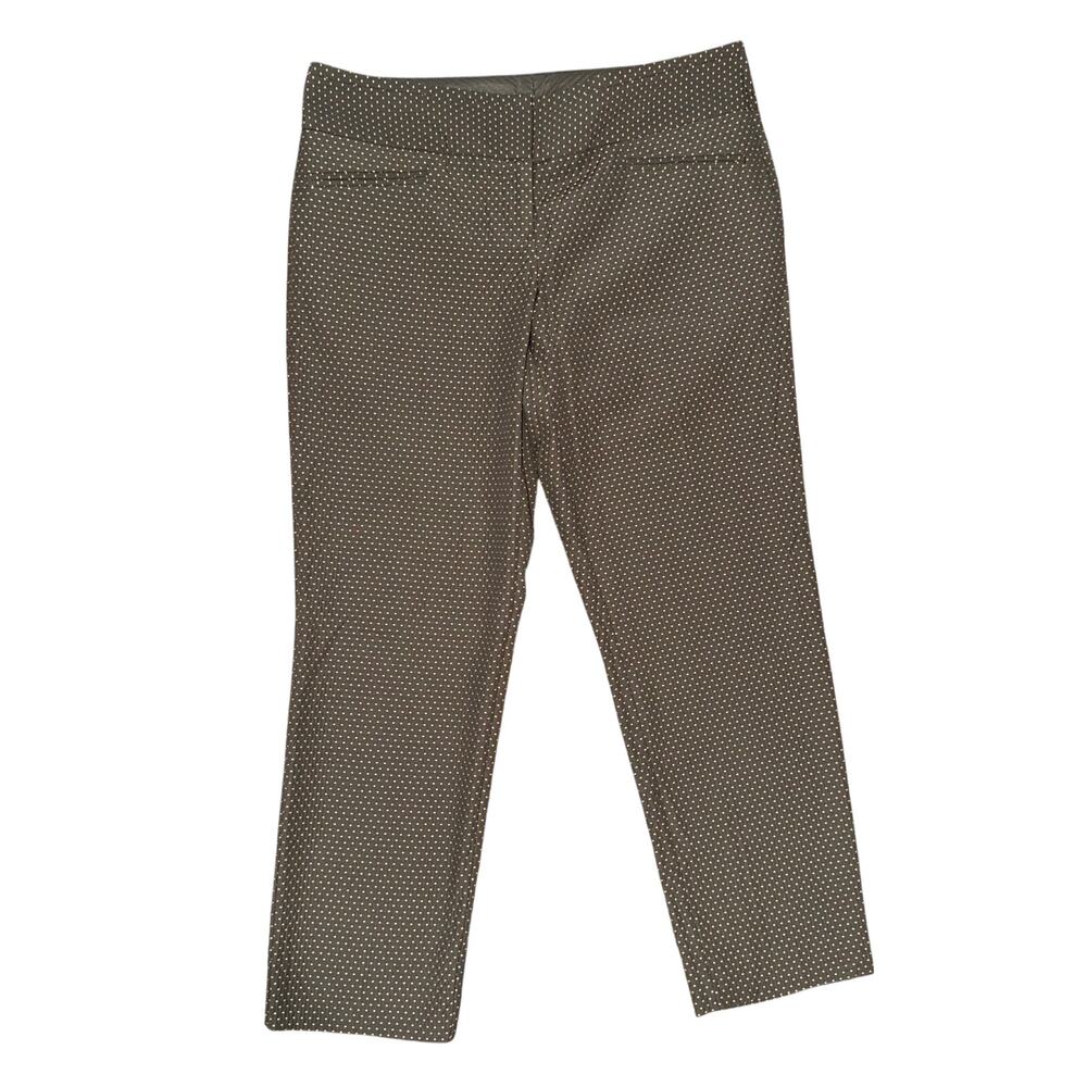 The Limited Olive Green Polka Dot Cropped Ankle Dress Pants - Size 8